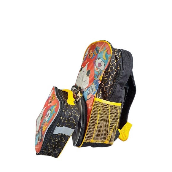 Yokai Watch Characters 16" School Travel Backpack & Lunch Bag Set Red Black NWT - Picture 14 of 14